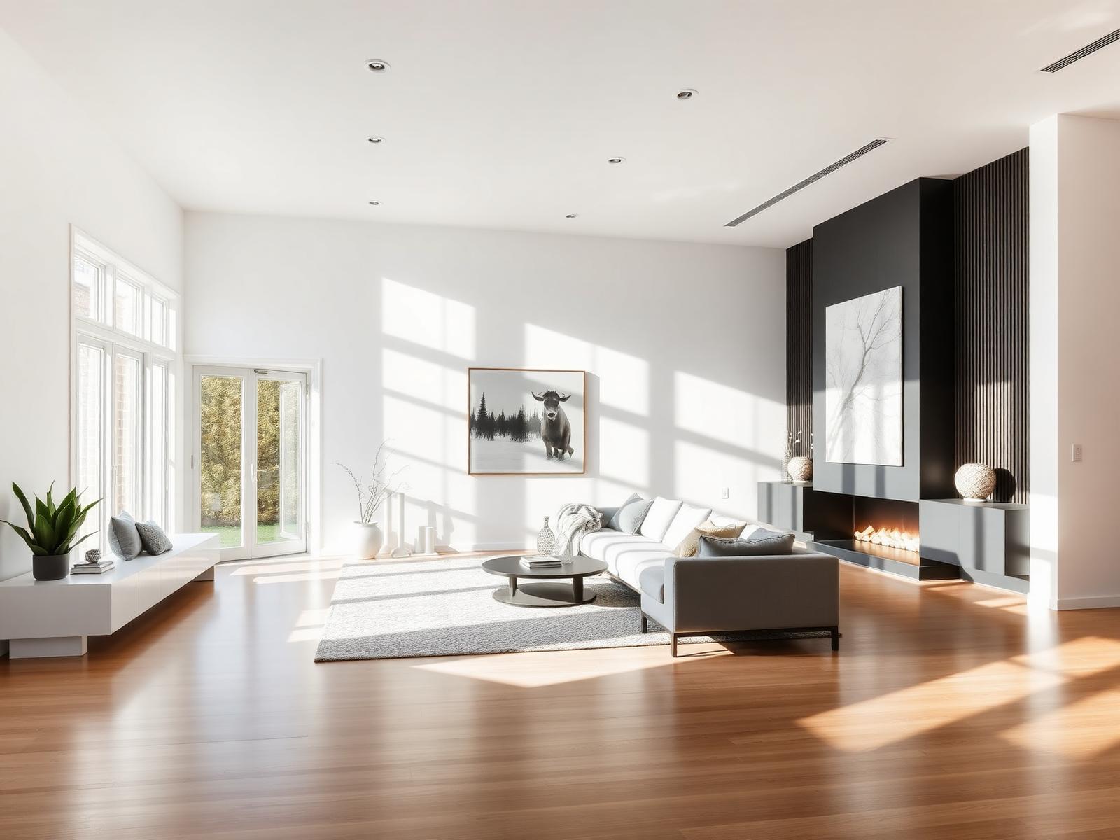 Pristine modern Calgary home interior after professional cleaning